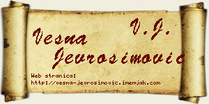 Vesna Jevrosimović vizit kartica